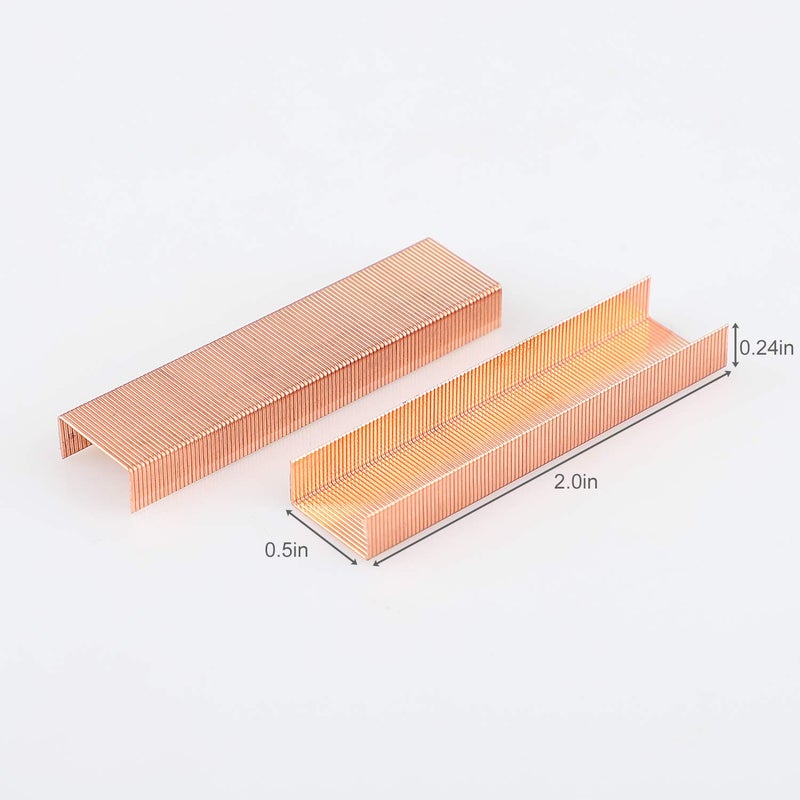 Alsisk 26/6 Standard Staples,1/4 Inch Leg,4 Boxes-4000, Rose Gold - Image 3